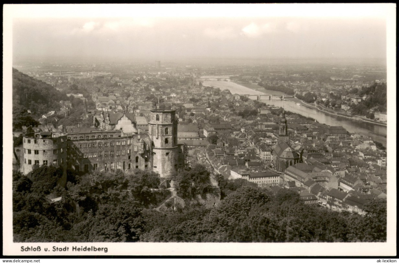 Ansichtskarte Heidelberg Panorama Blick Auf Neckar, Schloß U. Stadt 1940 - Heidelberg