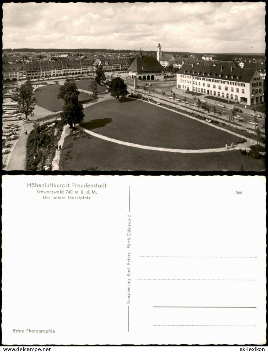 Freudenstadt Panorama-Ansicht Blick Auf Den Unteren Marktplatz 1960 - Freudenstadt