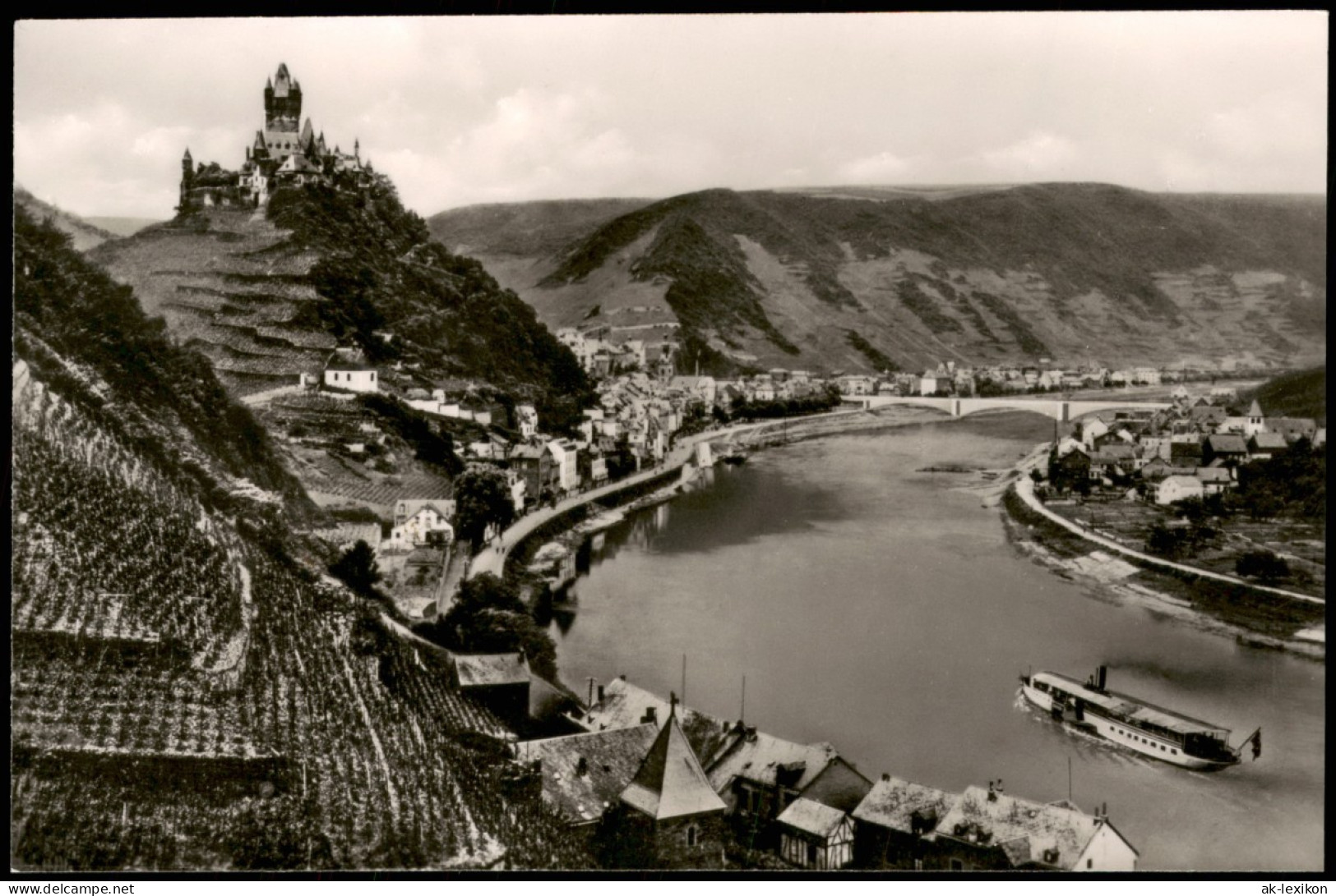 Cochem Kochem Panorama-Ansicht Blick über Die Mosel Zur Burg 1960 - Cochem