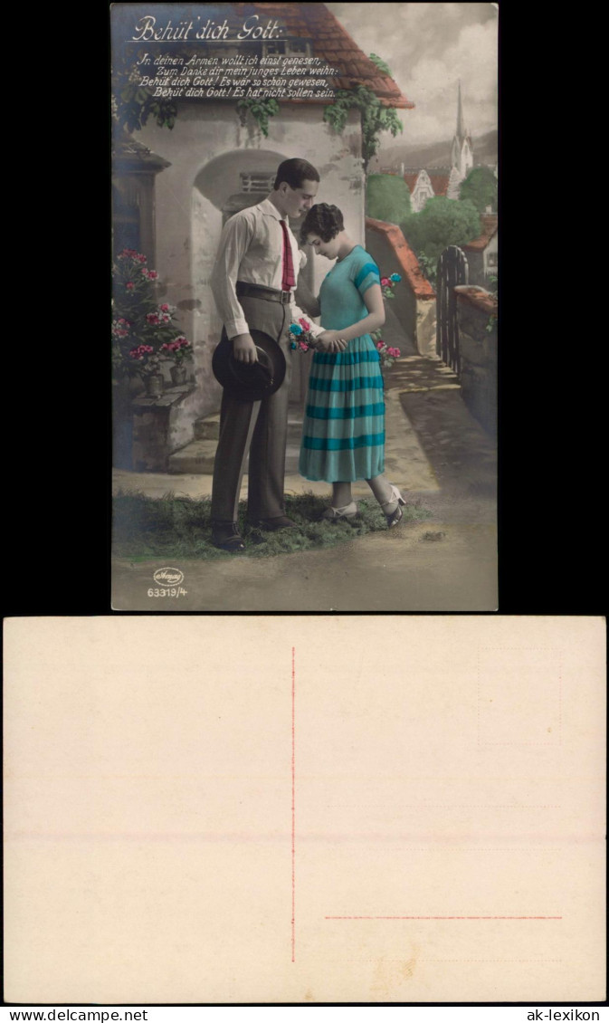 Liebe Liebespaare - Love Fotokunst Mann Und Frau Behüt Dich Gott 1911 - Couples