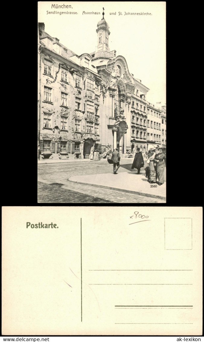 Ansichtskarte München Sendlingerstrasse. Asamhaus 1922 - Muenchen