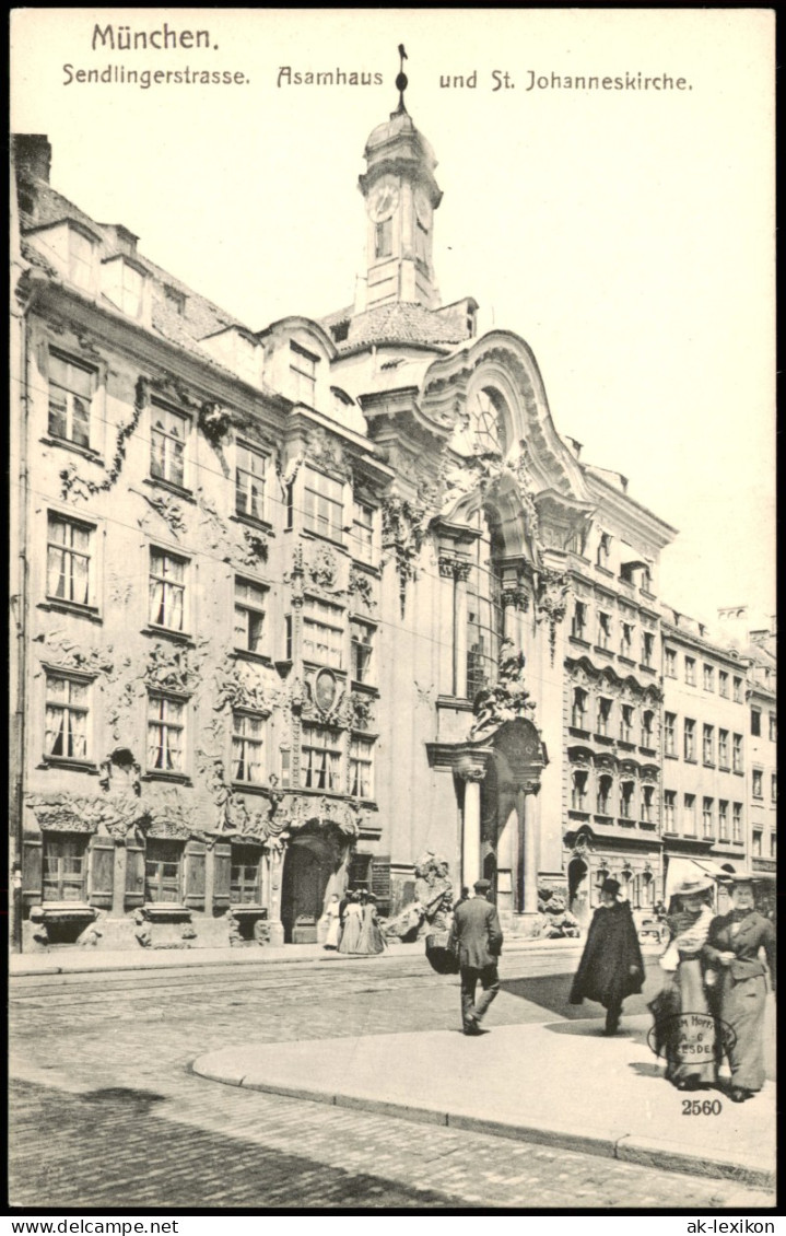 Ansichtskarte München Sendlingerstrasse. Asamhaus 1922 - Muenchen