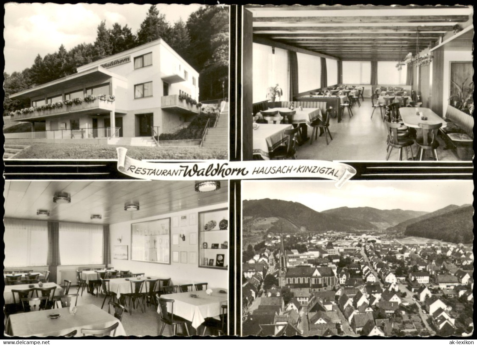 Hausach (Schwarzwald) Restaurant Waldhorn 4 Bild Innen Kinzigtal 1966 - Hausach