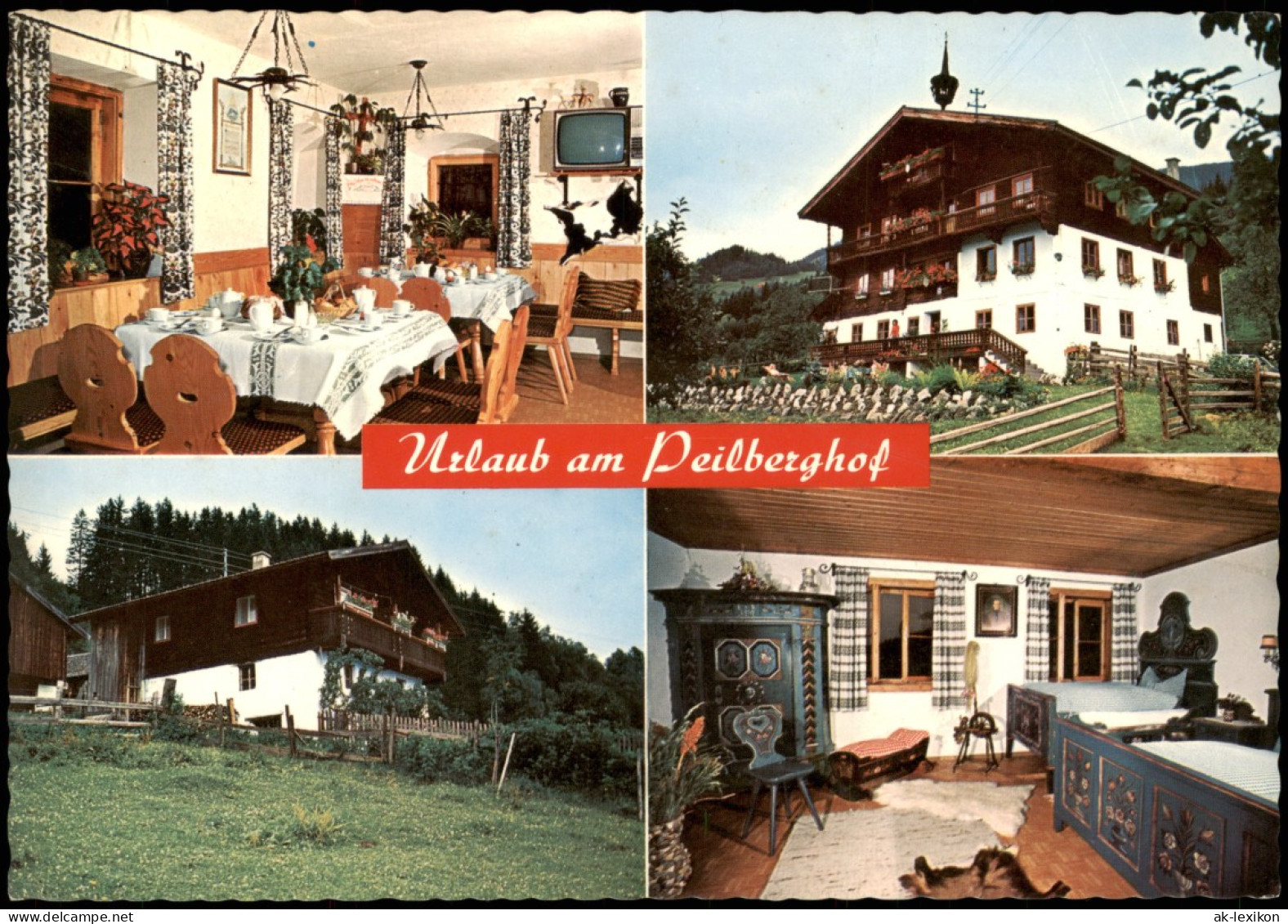 Hollersbach Im Pinzgau Peilberghof - 4 Bild Mit Innenansichten 1975 - Autres & Non Classés