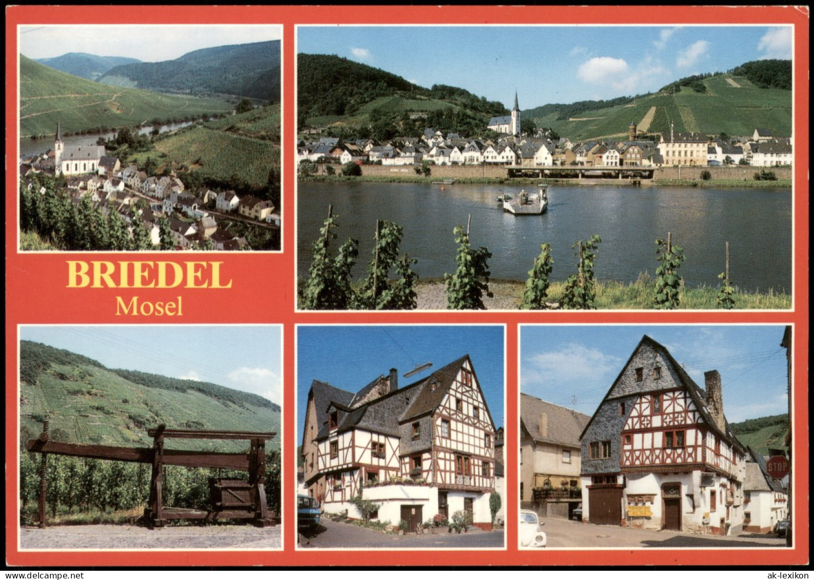 Ansichtskarte Briedel-Cochem Kochem Mehrbild: Fähre, Fachwerkhäuser 1993 - Cochem