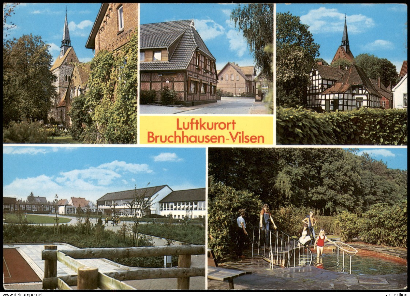 Ansichtskarte Bruchhausen-Vilsen Mehrbild: Straßen, Plätze, Spielplatz 1985 - Autres & Non Classés