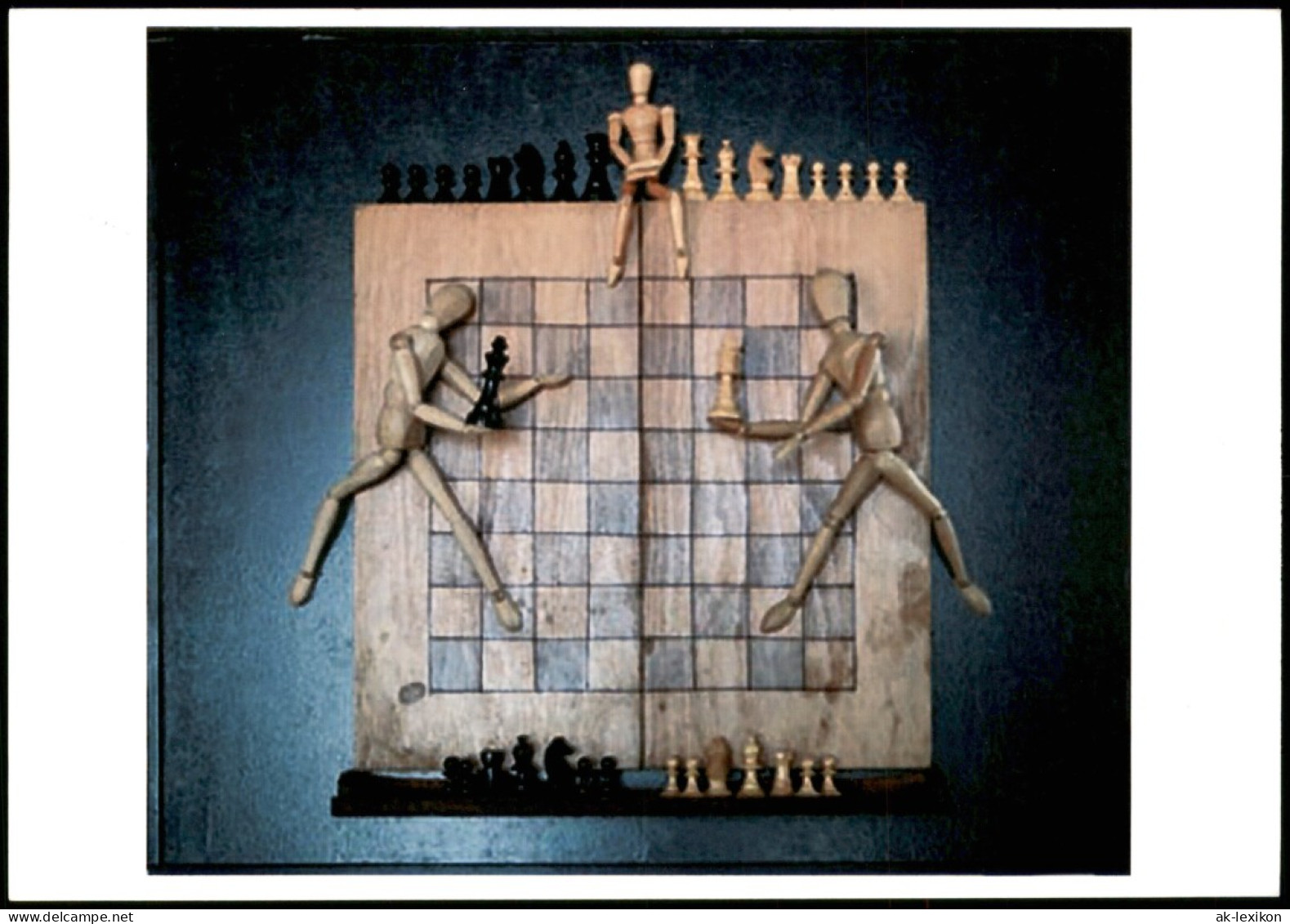 Schach-Motiv-/Korrespondenzkarte (Chess) Schachbrett Mit Figuren 2012 - Contemporary (from 1950)