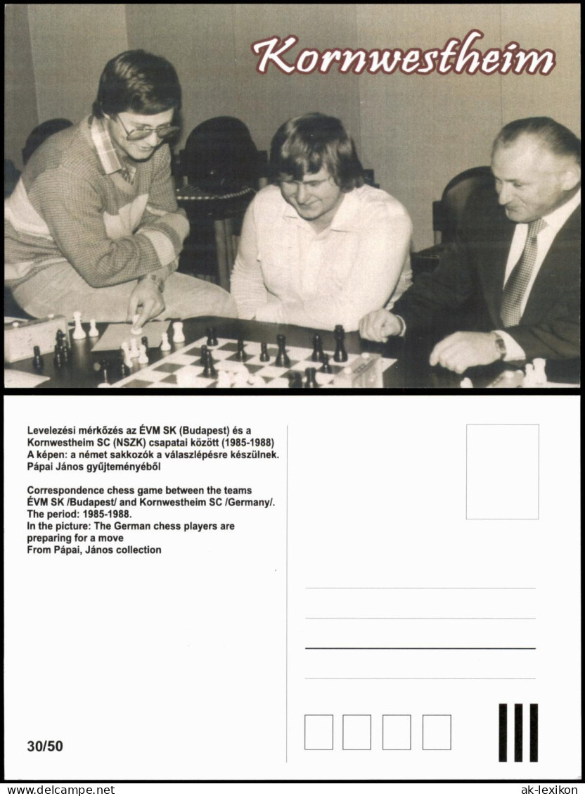 Kornwestheim ÉVM SK Budapest & Kornwestheim SC (Schach-Spiele) 1988 - Kornwestheim