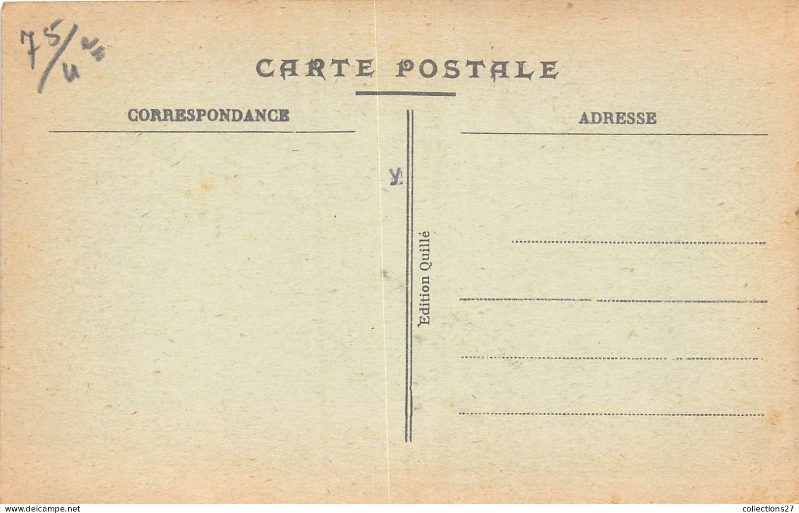 PARIS-75004- MAISON J. QUILLE ET FILS IMPORTATEURS 20 RUE FERDINAND DUVAL - CHARGEMENT SUR ALLEGES - Arrondissement: 04