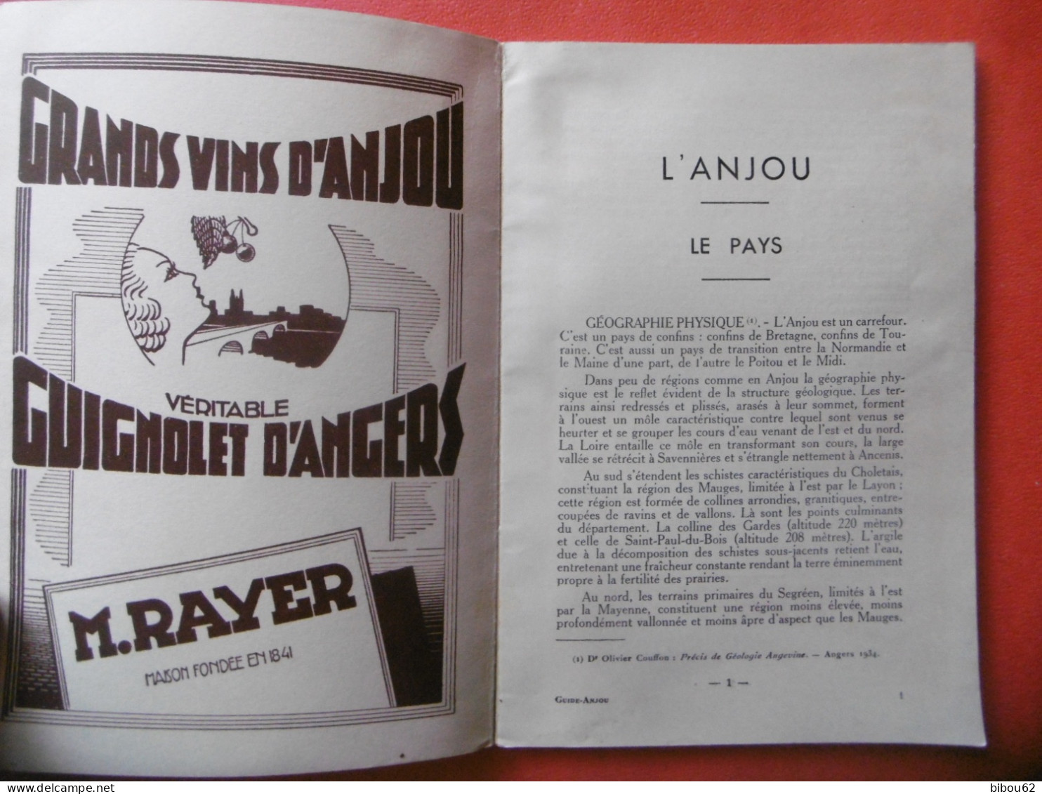 Fascicule - Guide D'ANJOU ( 49 ) ANGERS - SAUMUR - Les PONTS De CE - CHOLET - BAUGE - 1934 - Toerisme