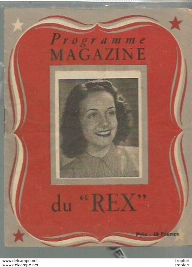 Bb // Vintage // Old French Movie Program / Programme Cinéma REX Les J3 Roger FERDINAND - Programme