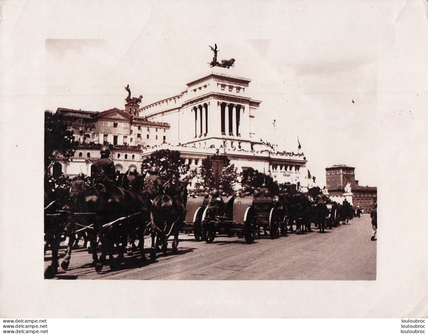 ROME DEFILE VIA DELL'IMPERO  ARMEE ITALIENNE PHOTO ORIGINALE 24 X 18 CM - Guerra, Militares