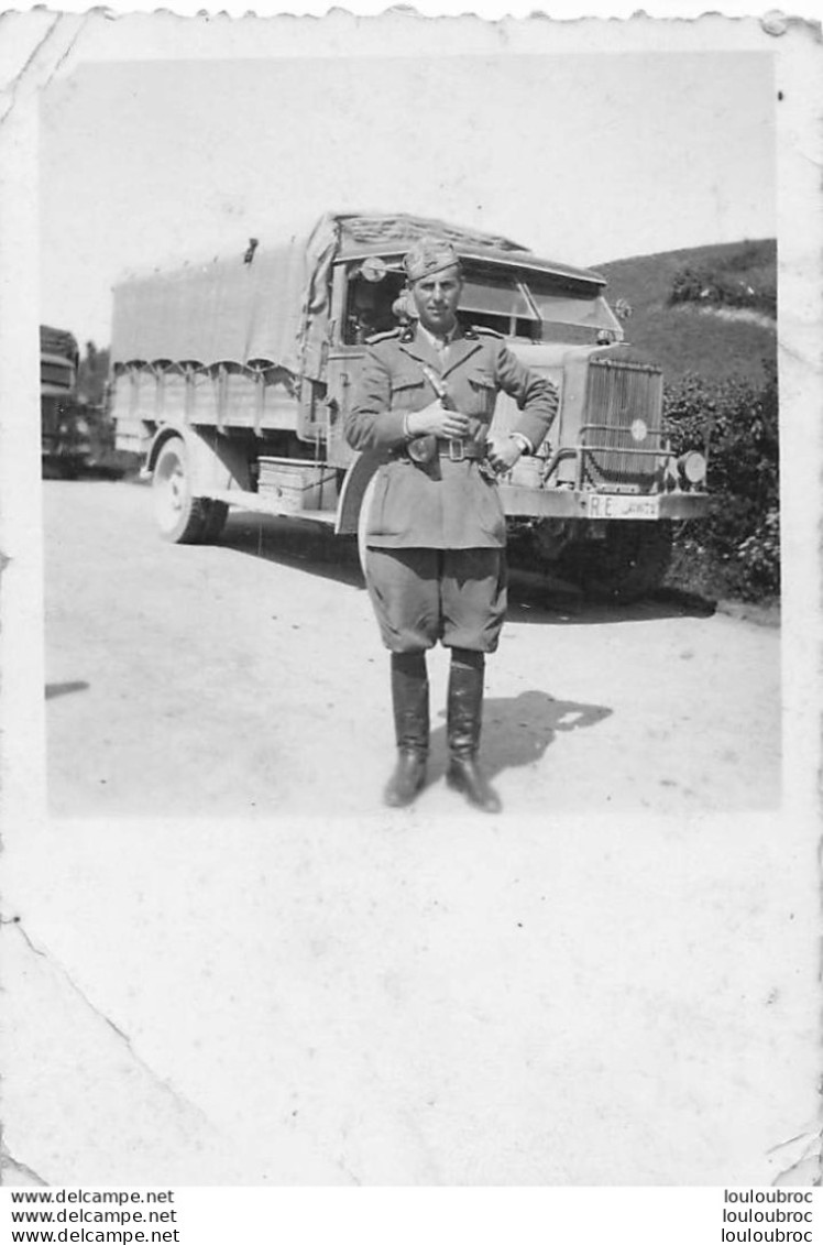 CAMION ISOTTA FRASCHINI D-80  ARMEE ITALIENNE PHOTO ORIGINALE  9 X 6 CM - War, Military