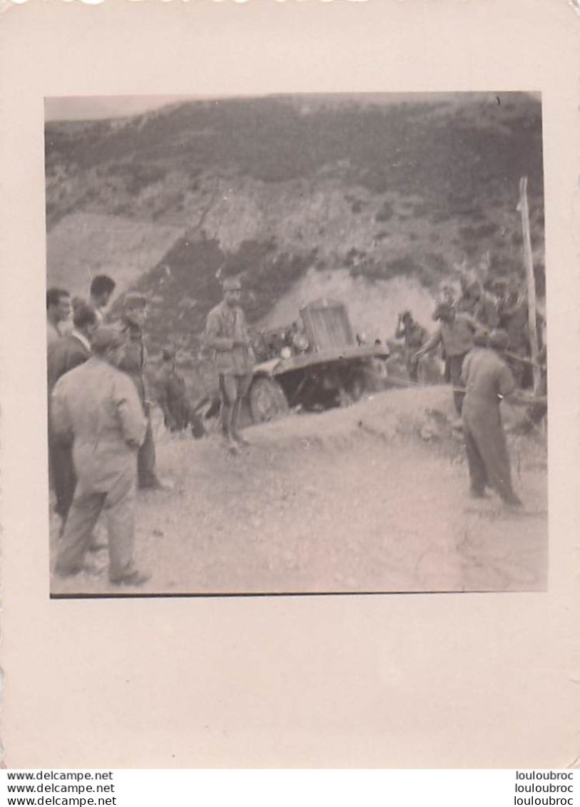 SOCCORSO STRADALE SECOURS ROUTIER 2e AUTOREPARTO FRONTIERE GRECO-ALBANAISE ARMEE ITALIENNE PHOTO 9 X 6 CM R3 - War, Military