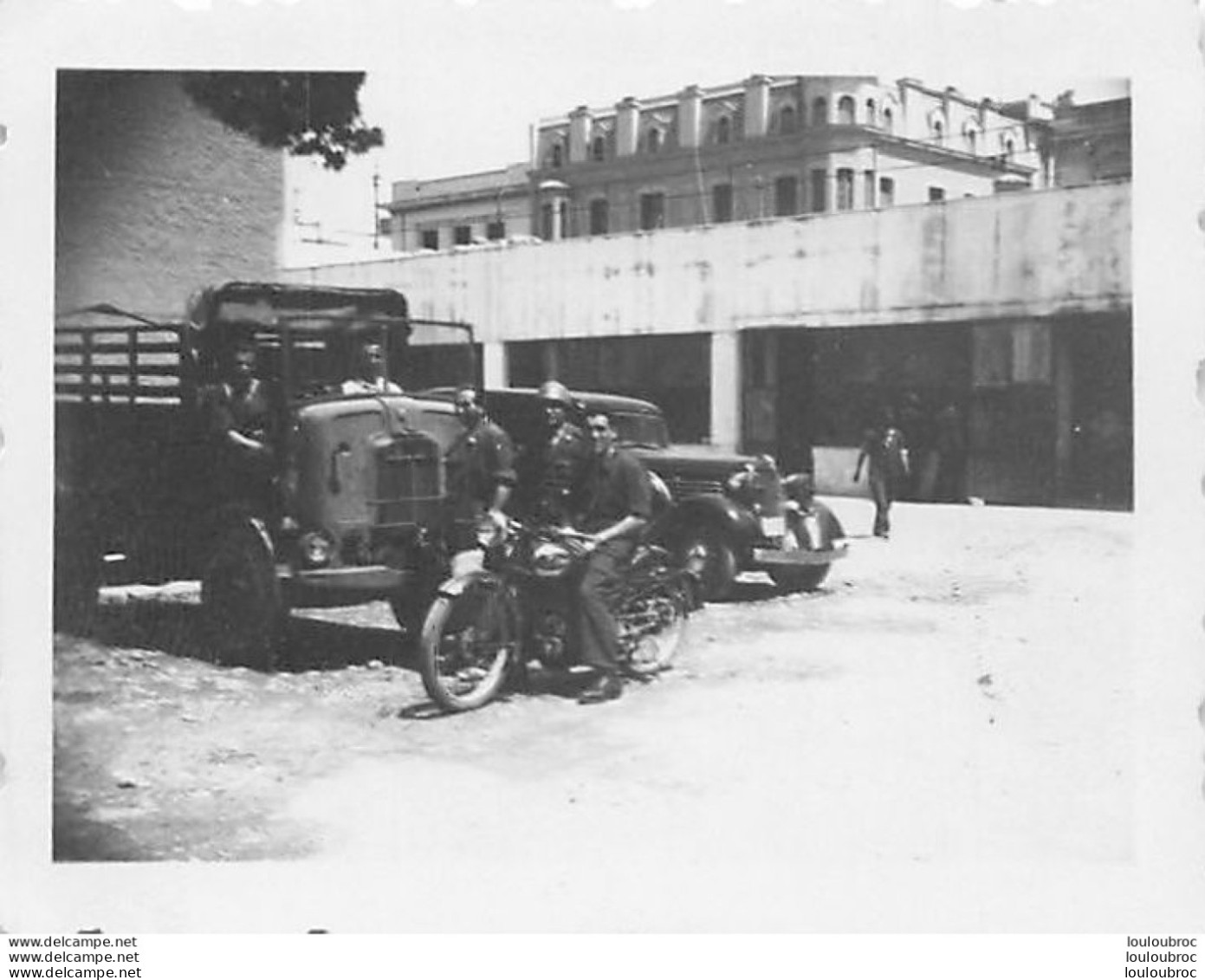 CAMION SPA CL-39  ET MOTO ARMEE ITALIENNE  PHOTO ORIGINALE 6 X 5 CM - War, Military