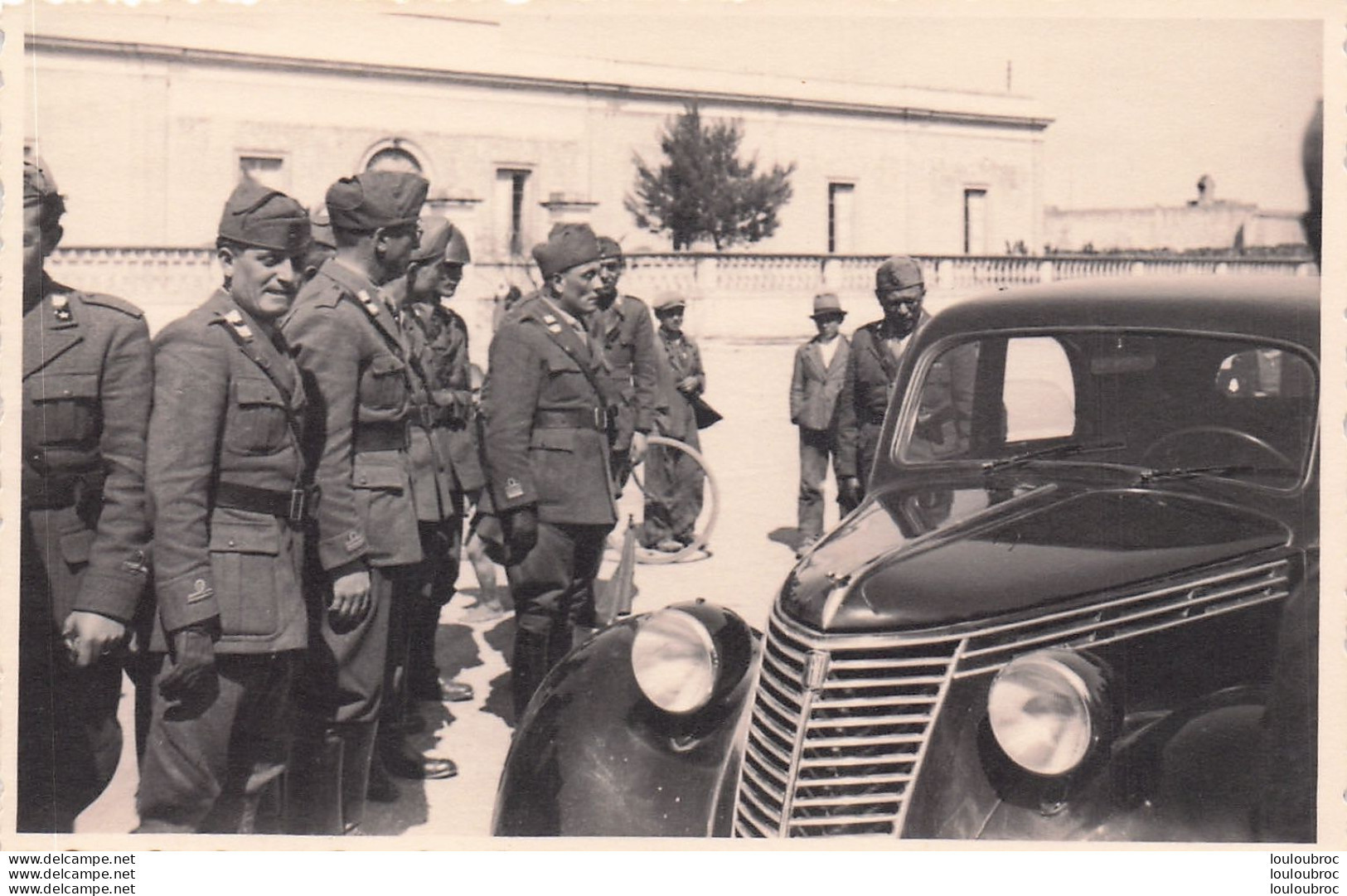 PICENO ITALIE CARTE PHOTO 235° REGIMENT ET AUTOMOBILE FIAT ARMEE ITALIENNE - Other & Unclassified