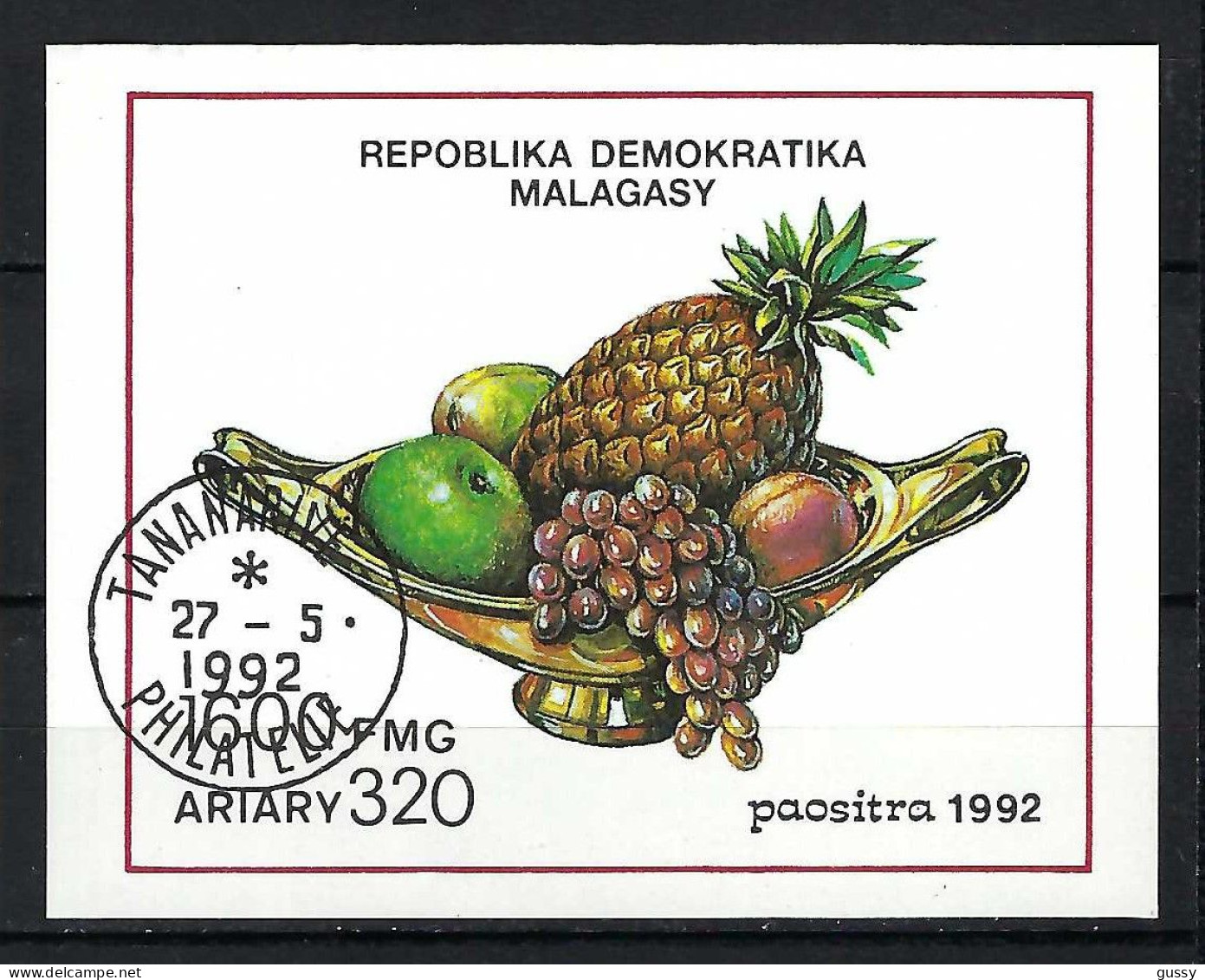 MADAGASCAR Ca. 1992: B&F Obl. "Fruits" - Fruit