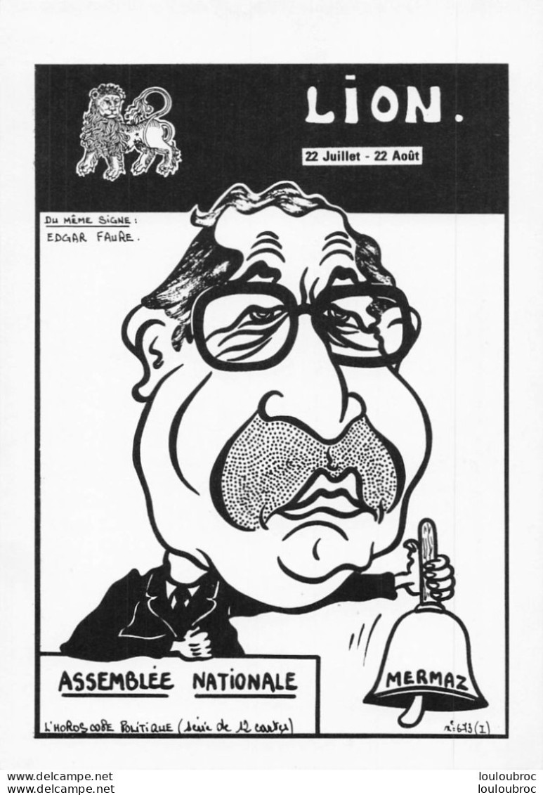 MERMAZ SIGNE LION  DU ZODIAQUE  PAR JACQUES LARDIE - Satirische