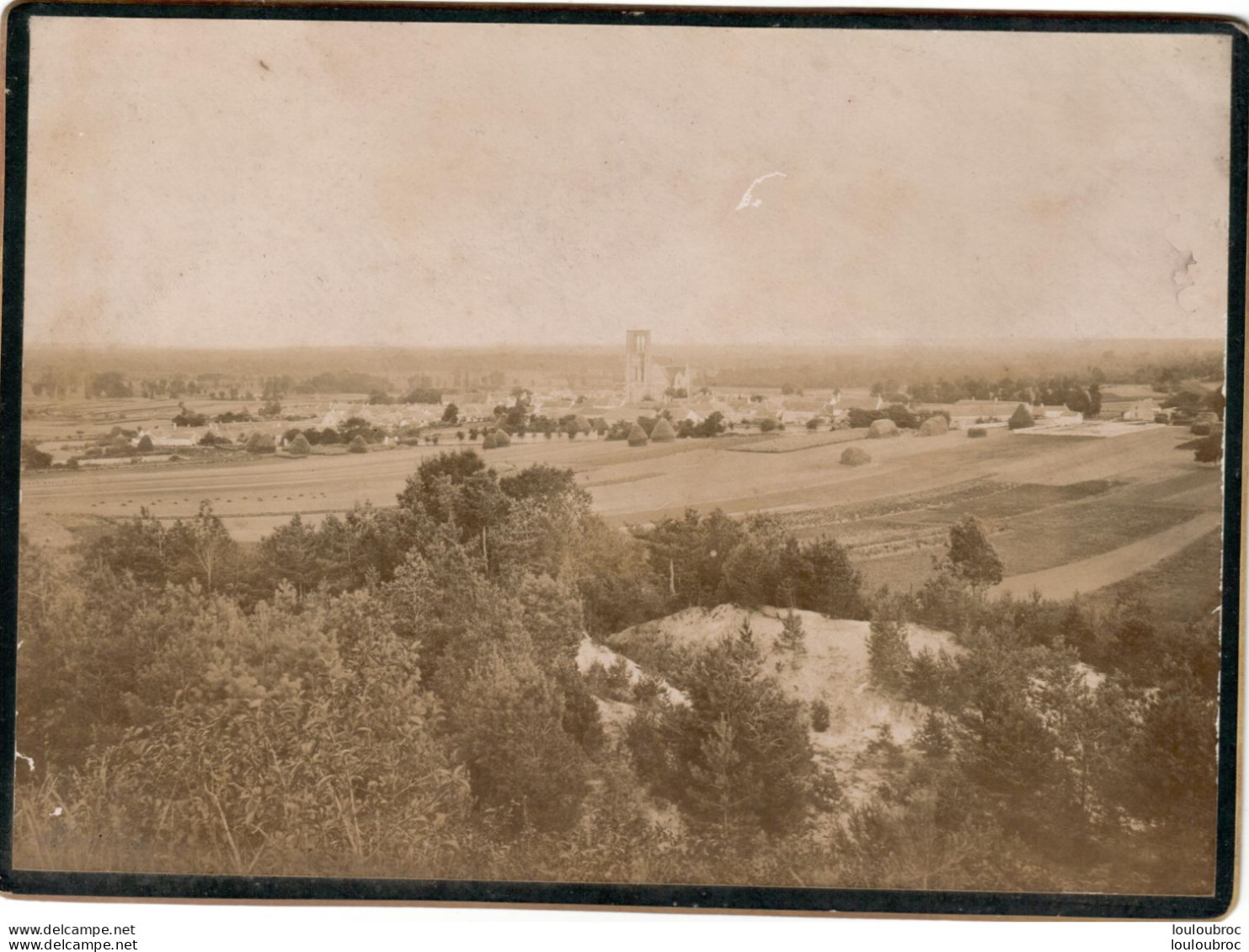 LARCHANT SEINE ET MARNE VUE GENERALE  PHOTO ORIGINALE SUR CARTON 18 X 13 CM - Ancianas (antes De 1900)