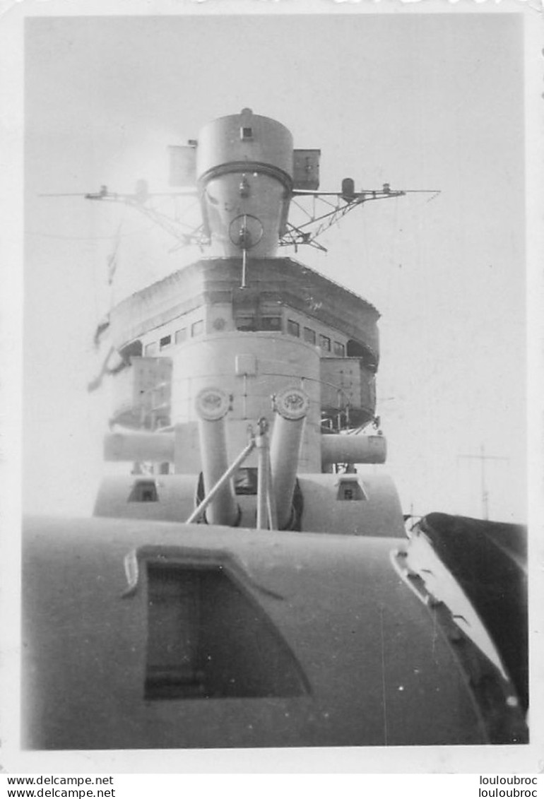 BATEAU DE GUERRE  CANONS TARENTO 1934   ARMEE ITALIENNE PHOTO ORIGINALE  9 X 6 CM - Guerra, Militares