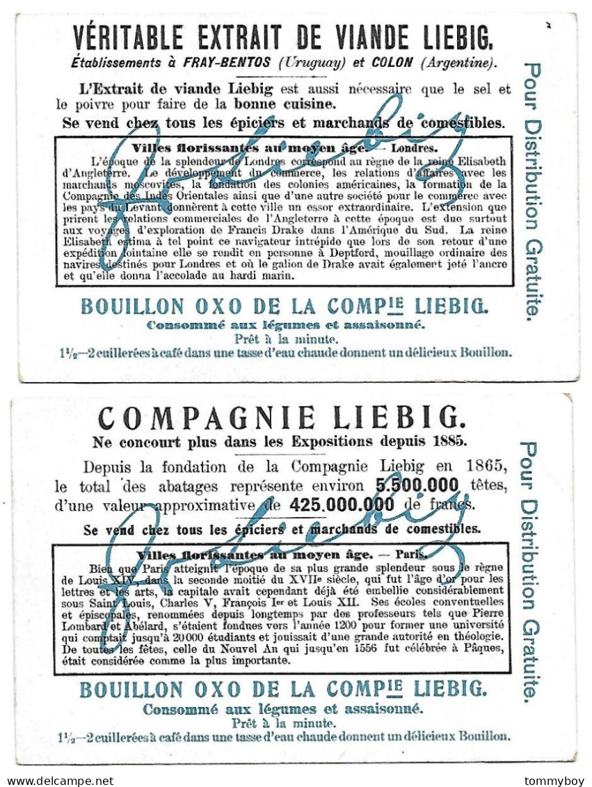 S 884, Liebig 6 Cards, Villes Florissantes Au Moyen âge (ref B24) - Liebig