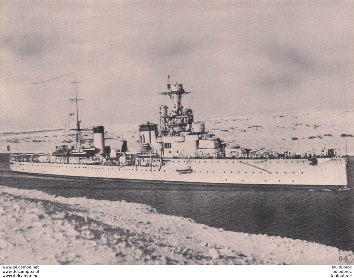 CROISEUR BARTOLOMEO CANAL DE SUEZ ARMEE ITALIENNE PHOTO ORIGINALE 20 X 15 CM - Boats