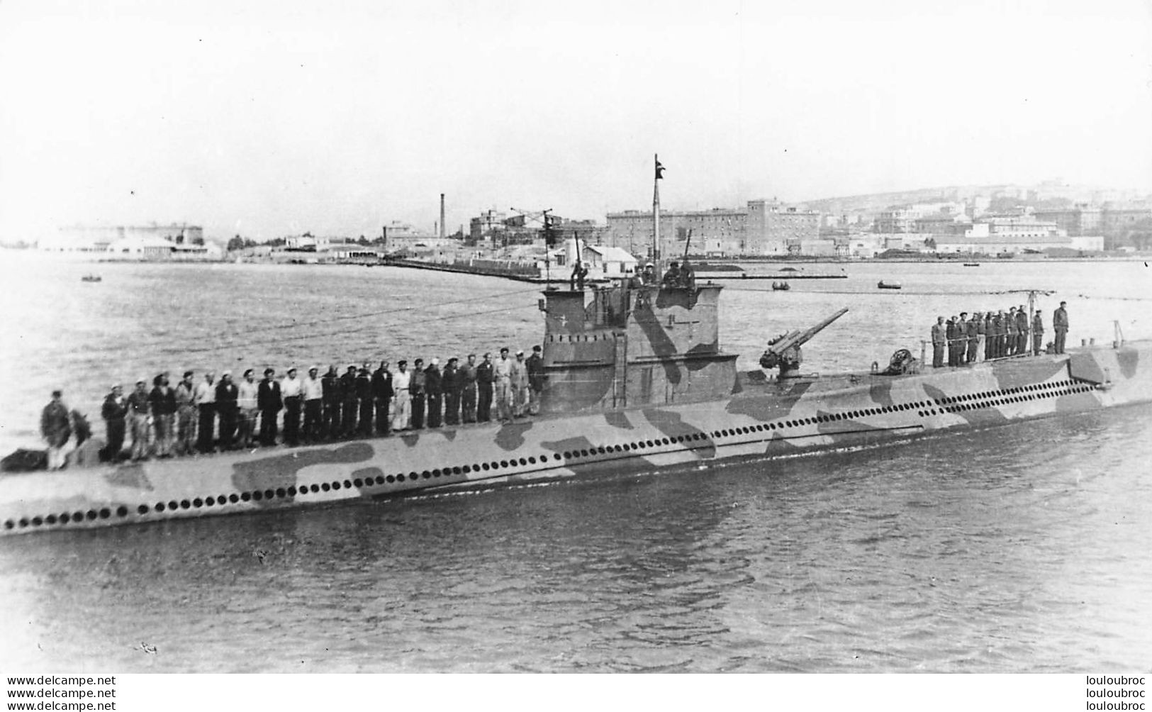 SOUS MARIN SERPENTE  ARMEE ITALIENNE PHOTO ORIGINALE  15 X 9 CM - Boats