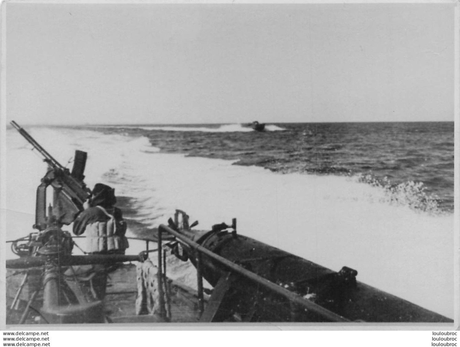 USMM ET ARMEMENT ANTI-AERIEN  BATEAU ARMEE ITALIENNE PHOTO ORIGINALE 11 X 8 CM - Boats