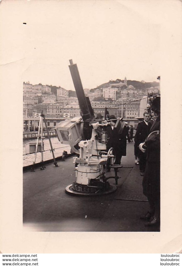 CROISEUR CLASSE TRENTO  TRIESTE ET CANON 39/40   ARMEE ITALIENNE PHOTO ORIGINALE 9 X 6 CM R1 - War, Military