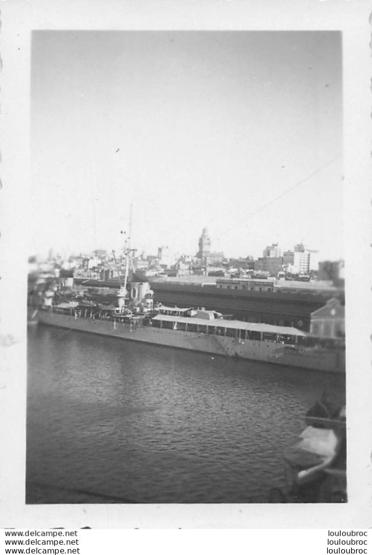 CROISEUR EUGENIO DI SAVOIA EN AMERIQUE DU SUD ARMEE ITALIENNE PHOTO ORIGINALE 9 X 6 CM R1 - Boats