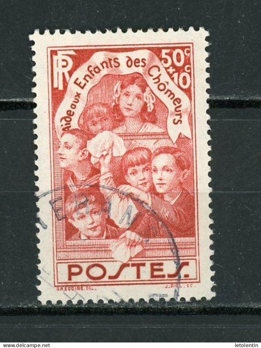 FRANCE - POUR LES ENFANTS DE CHOMEURS - N°Yt 312 Obli - Used Stamps