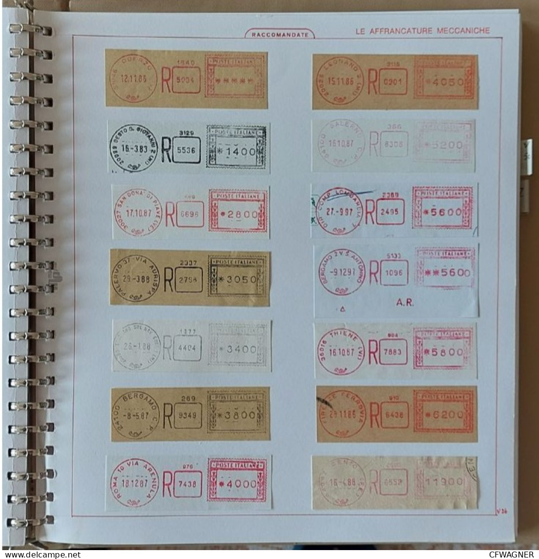 EMA Meter Freistempel Collection In Binder (+Schuber): ITALIA By SPECIALS: Raccomandata, Tassi, Private Post,  30 Pages - Collezioni (in Album)