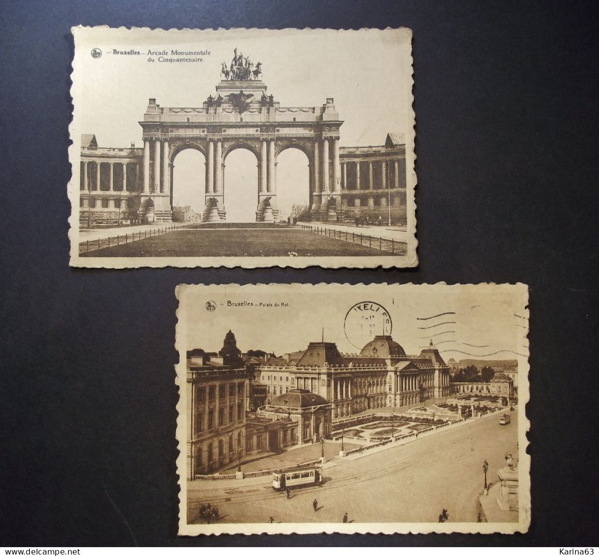 België - Belgique - Brussel  CPA - Arcade Monumentale Du Cinquantenaire - Palais Du Roi  - Transport  - Used Card  1931 - Brüssel Bei Nacht