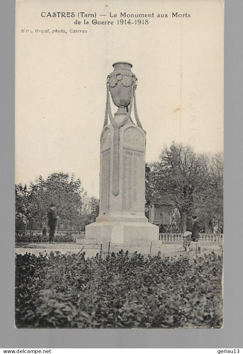 CASTRES  LE MONUMENT AUX MORTS   GUERRE 1914  1918 - Castres