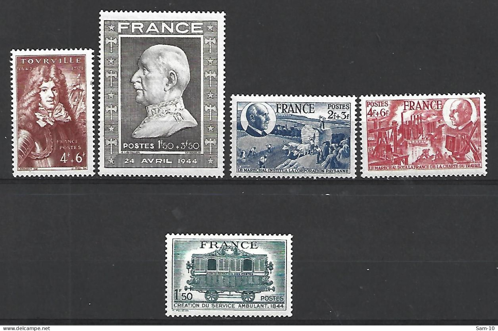 Timbre De France Neuf ** N 600 + 606 + 607 / 608 + 609 - Ungebraucht