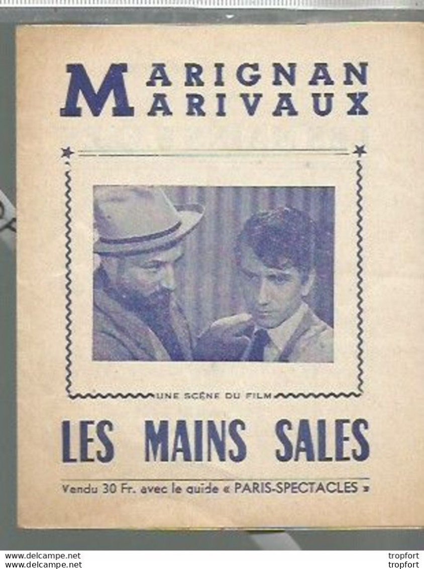 Bb // Vintage // Old French Movie Program / Programme Cinema Les Mains Sales Jean-paul SARTRE // Gelin Rasimi Brasseur - Programmi