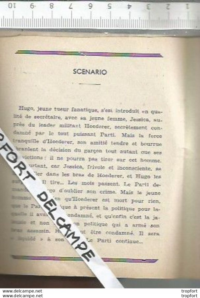 Bb // Vintage // Old French Movie Program / Programme Cinema Les Mains Sales Jean-paul SARTRE // Gelin Rasimi Brasseur - Programmi