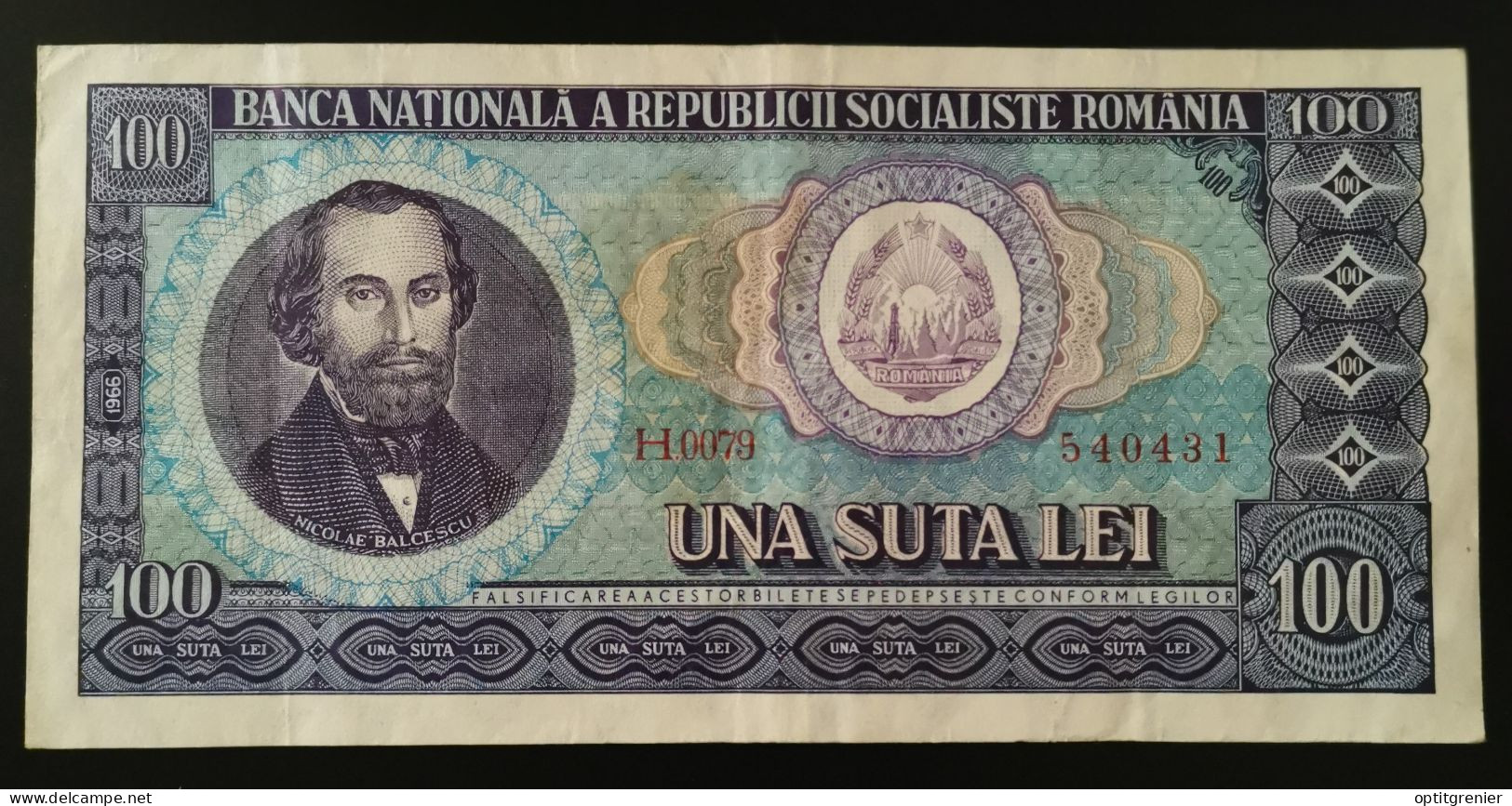 BILLET 100 LEI 1966 ROUMANIE / ROMANIA BANKNOTE - Roumanie
