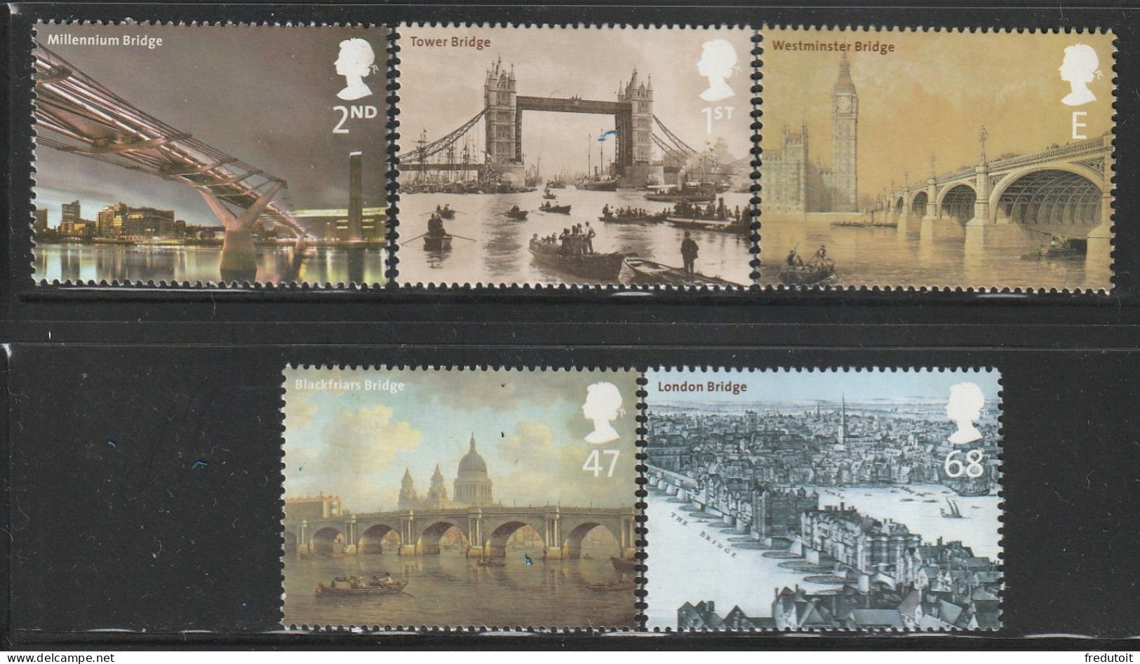 GRANDE BRETAGNE - N°2363/7 ** (2002)  Les Ponts De Londres - Unused Stamps