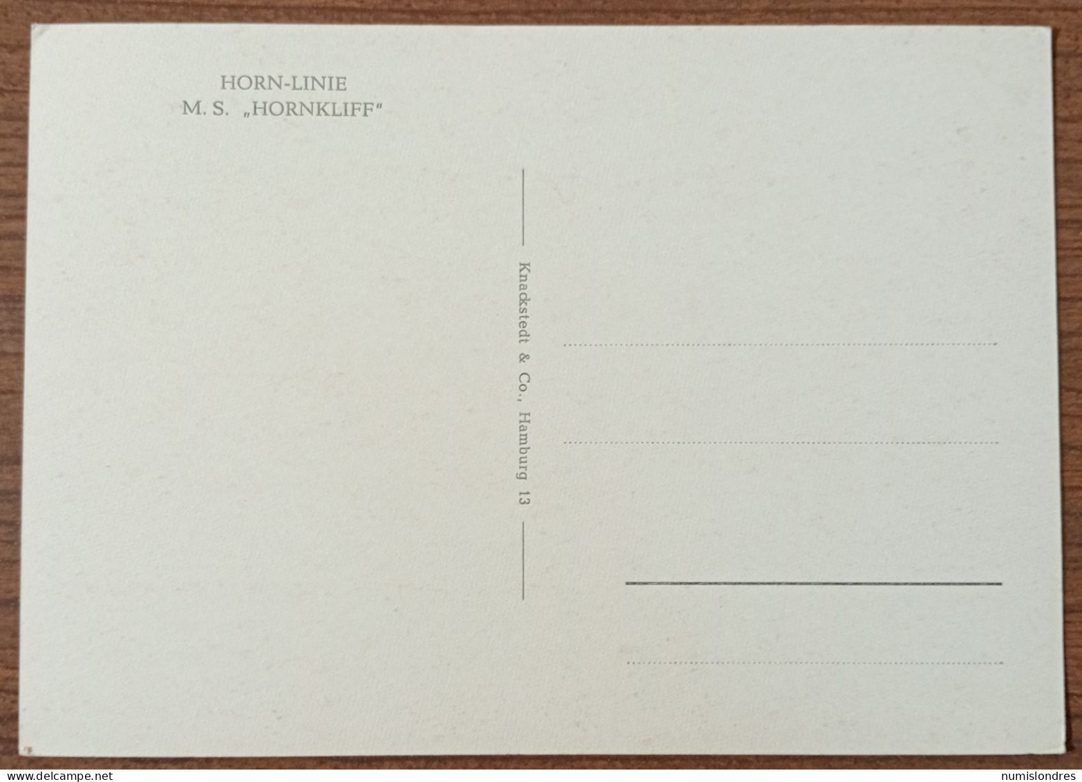 270- M.S Hornkliff - Altri & Non Classificati