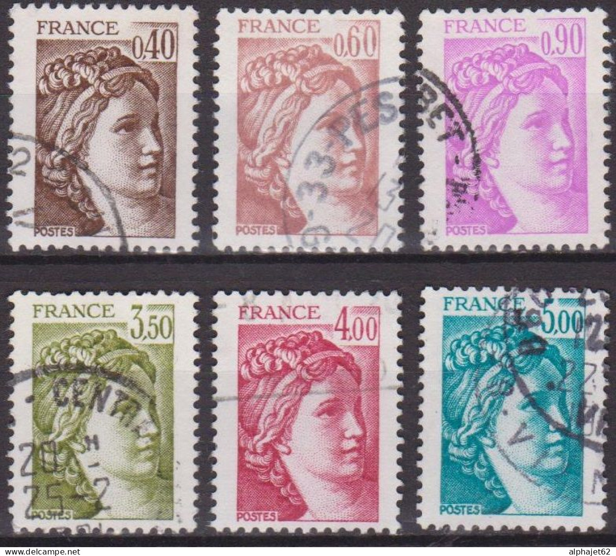 Sabine Du Peintre Louis David - FRANCE - Série Courante - N° 2118-2119-2120-2121-2122-2123 - 1980 - Used Stamps