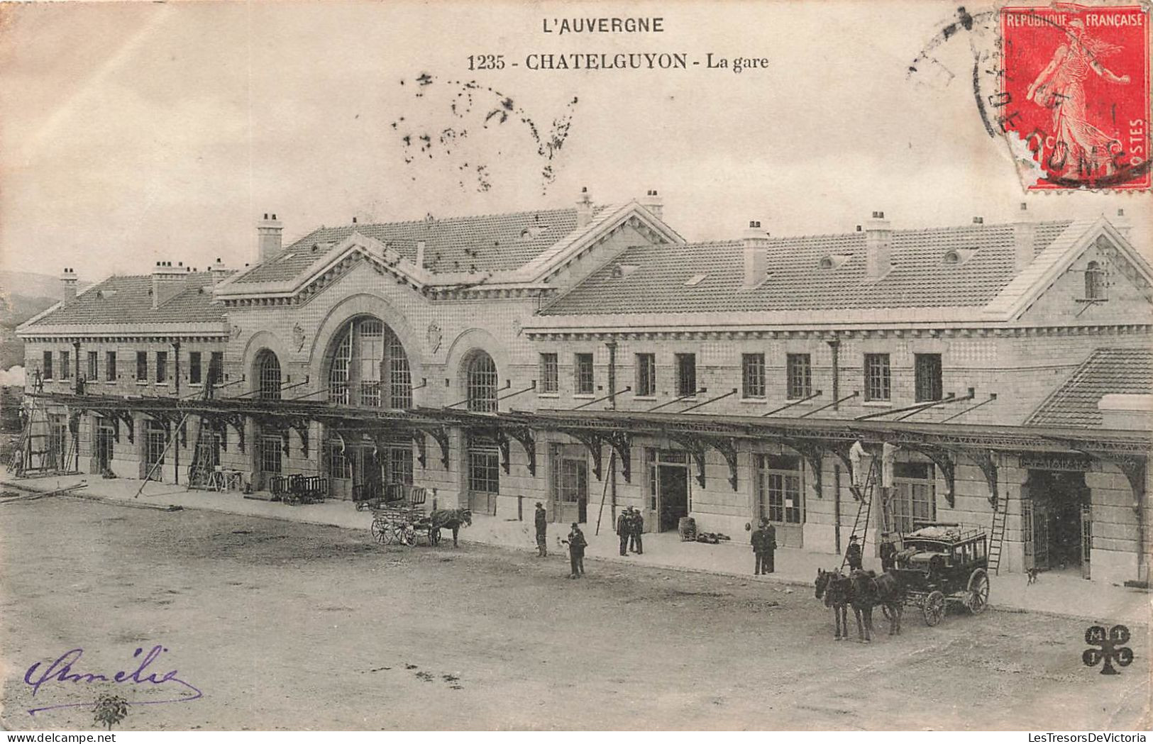 FRANCE - L'Auvergne - Chatel Guyon - Vue Sur La Gare - Vue Panoramique - Animé - Carte Postale Ancienne - Châtel-Guyon