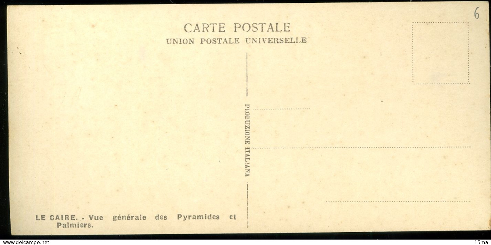 LE CAIRE Vue Générale Des Pyramides Et Palmiers Format Réduit - Guiza