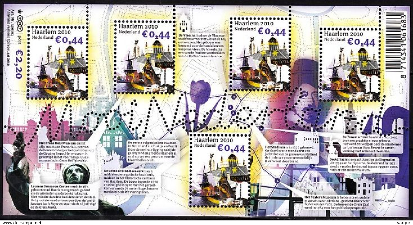 NETHERLANDS 2010 Beautiful Holland: Haarlem. Mini-sheet, MNH - Altri & Non Classificati