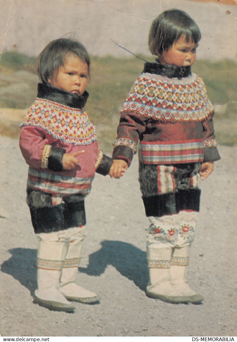 Greenland Gronland - Children In Ceremonial Costumes 1963 - Greenland