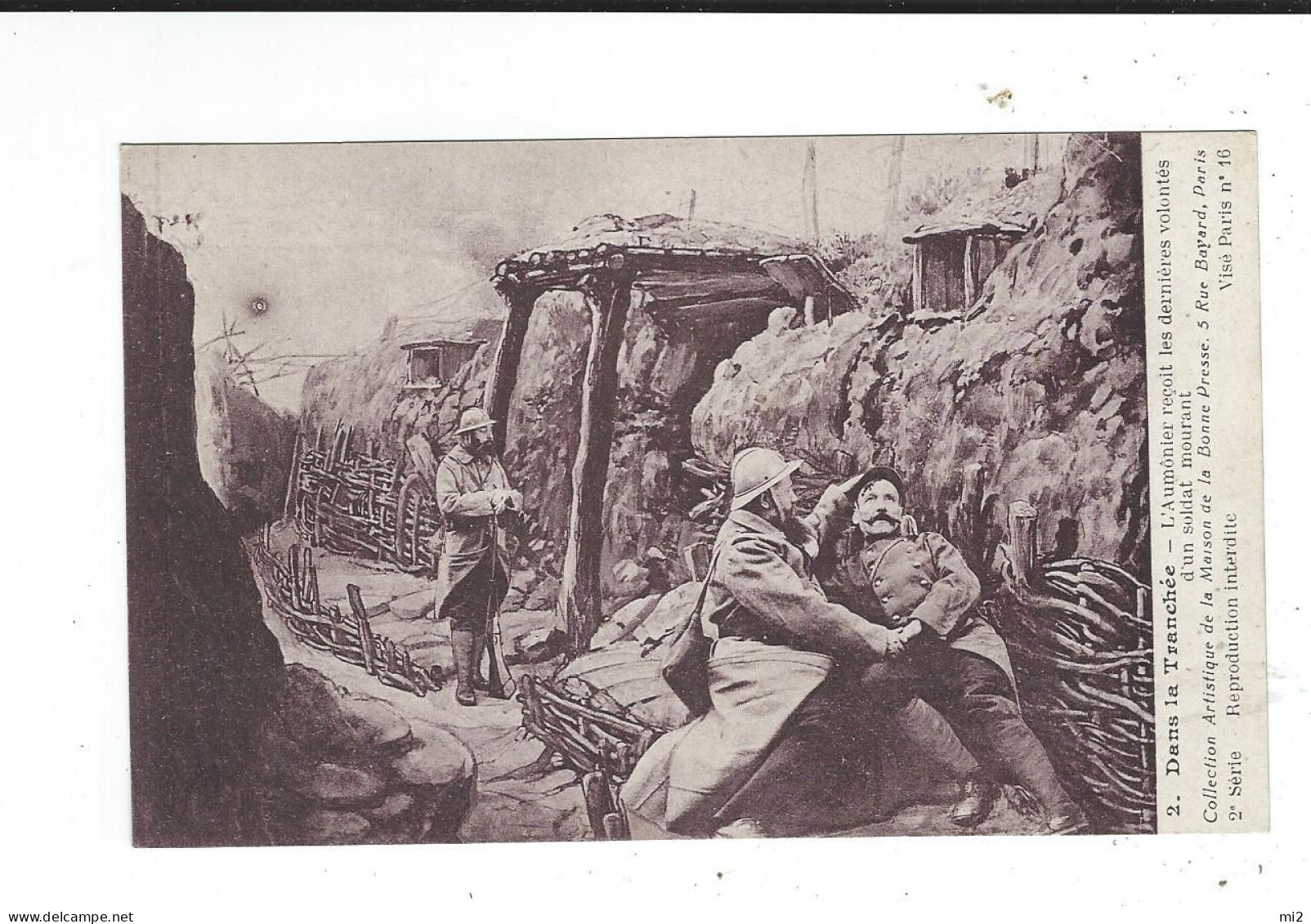 Guerre 14 18  Dans La Tranchée 2  Collection Artistique Maison De Bonne Presse Neuve TBE - War 1914-18