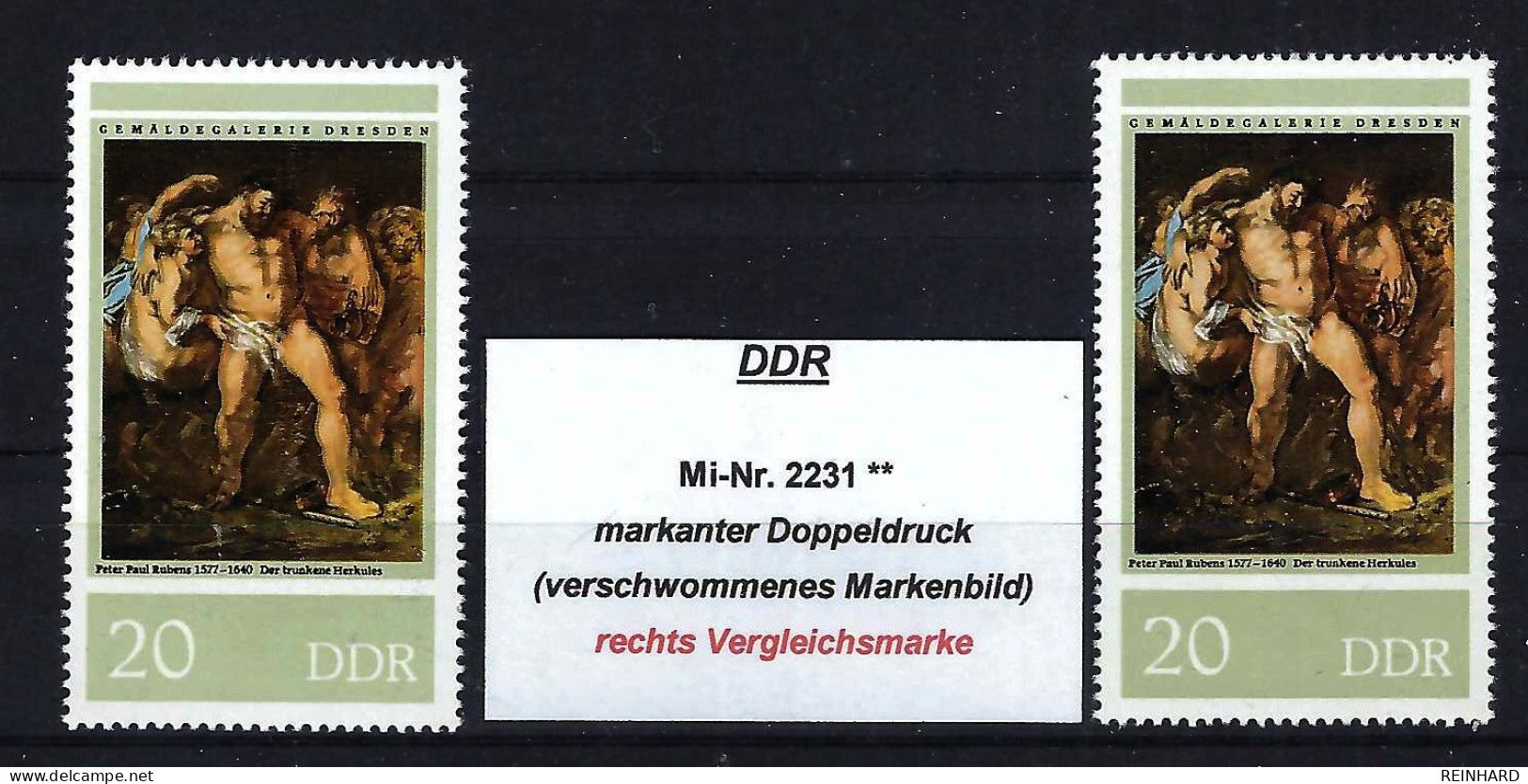 DDR Mi-Nr. 2231 DOPPELDRUCK Postfrisch - Siehe Beschreibung Und Bild - Variétés Et Curiosités