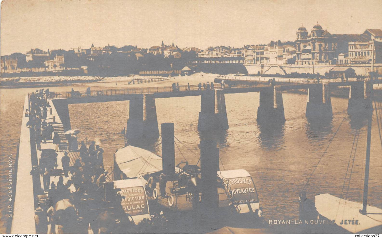 17-ROYAN- CARTE-PHOTO- LA NOUVELLE JETEE - Royan