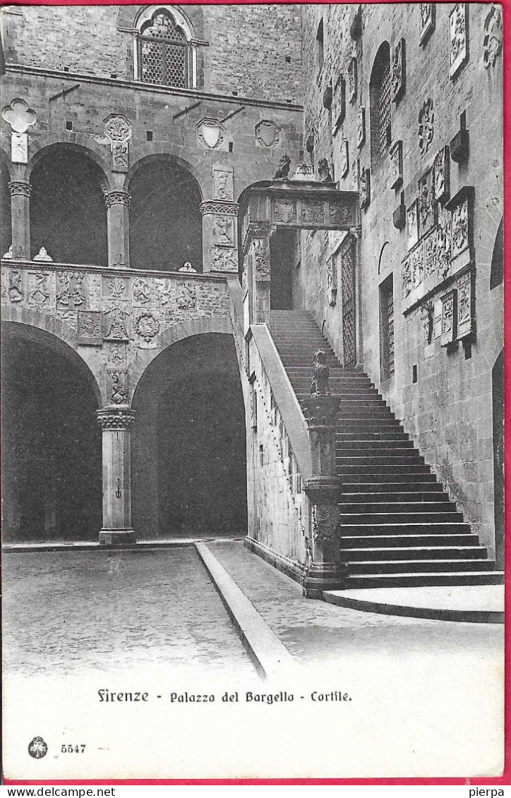 FIRENZE - PALAZZO DEL BARGELLO - CORTILE - FORMATO PICCOLO - EDIZ. BRUNNER - NUOVA - Firenze