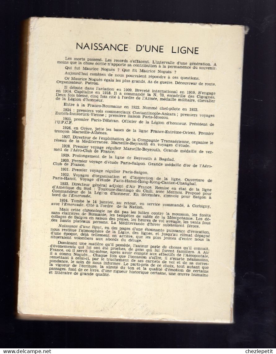 NAISSANCE D'UNE LIGNE DANIEL DE BOIS-JUZAN 1958 Aviation Maurice Nogues - Historia